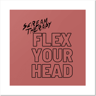 Scream Therapy Flex Your Head podcast design Posters and Art